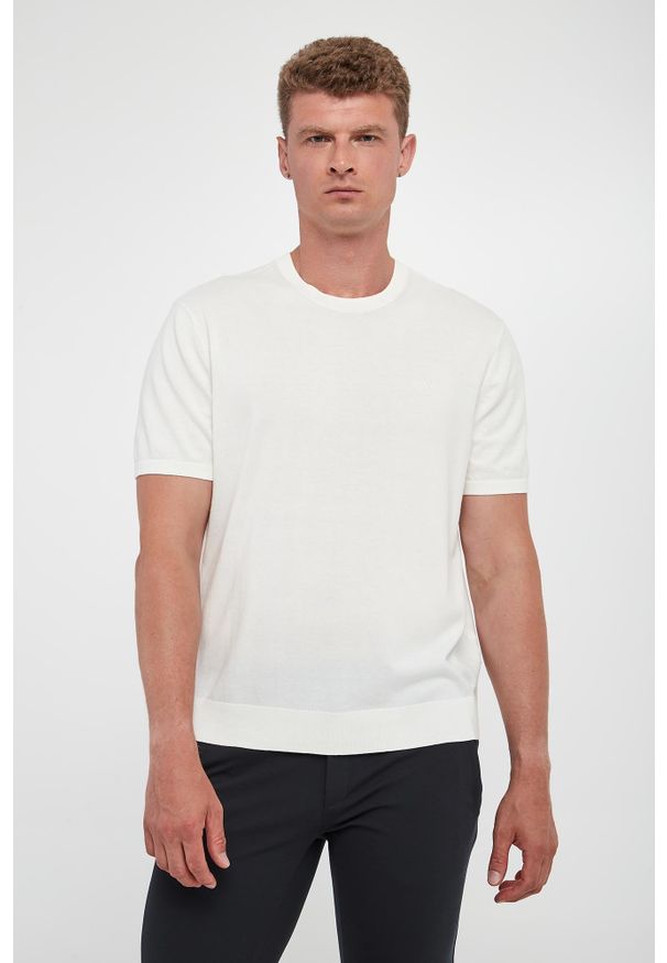 Armani Exchange - Sweter męski z krótkim rękawem ARMANI EXCHANGE. Długość rękawa: krótki rękaw. Długość: krótkie