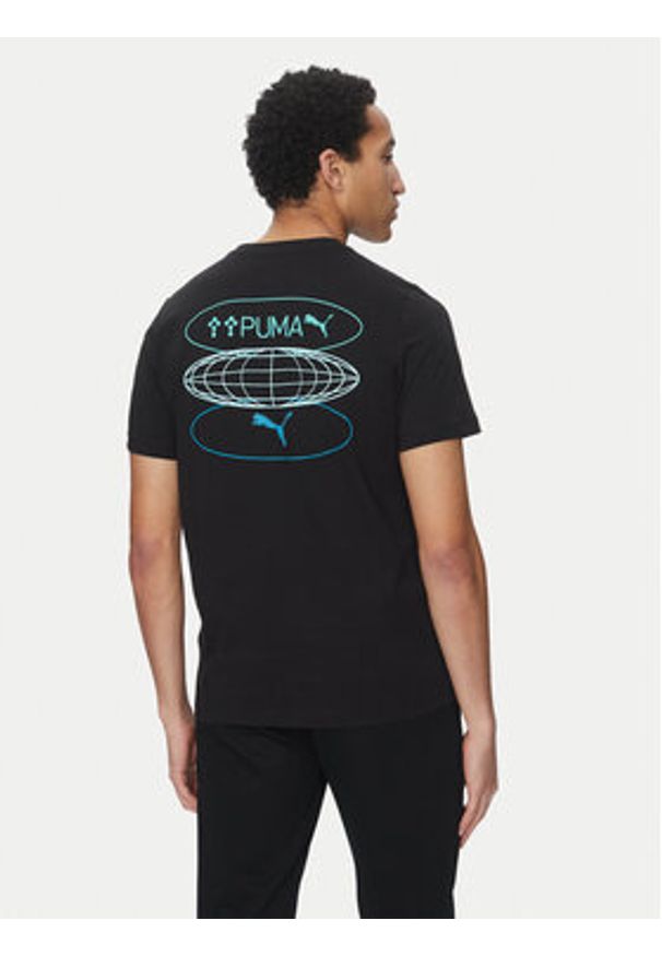 Puma T-Shirt Graphics 3 Circles 684834 Czarny Regular Fit. Kolor: czarny. Materiał: bawełna