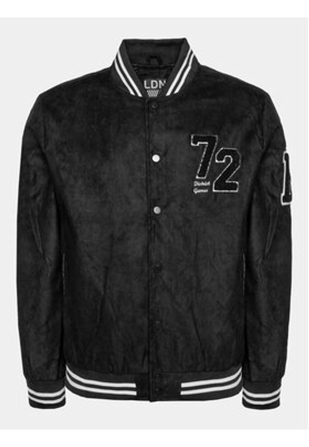 Brave Soul Kurtka bomber MJK-BROXTON Czarny Regular Fit. Kolor: czarny. Materiał: syntetyk