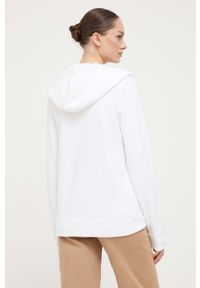 Hollister Co. bluza damska kolor biały z kapturem z aplikacją. Typ kołnierza: kaptur. Kolor: biały. Wzór: aplikacja #4