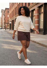 Sinsay - Wiskozowe szorty - brązowy. Kolor: brązowy. Materiał: wiskoza #1