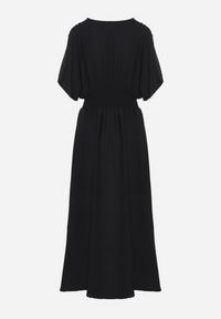 Born2be - Czarna Sukienka z Bawełną i Górą w Stylu Nietoperza Filenia. Okazja: na co dzień. Kolor: czarny. Materiał: bawełna. Styl: casual #4