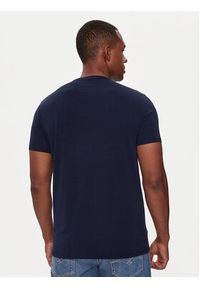 Lacoste T-Shirt TH0998 Granatowy Regular Fit. Kolor: niebieski. Materiał: bawełna #3
