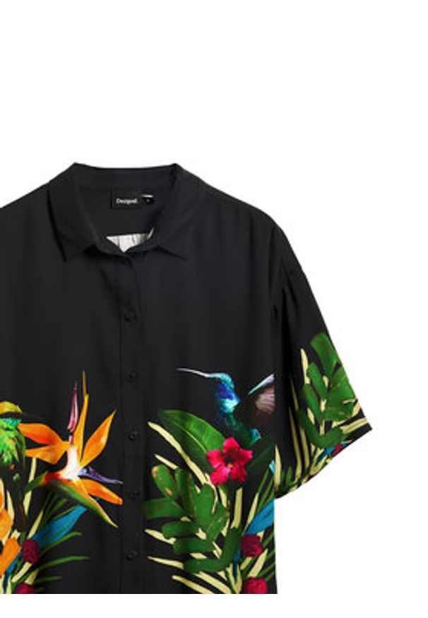 Desigual Koszula Artemisa 25SWCW39 Czarny Regular Fit. Kolor: czarny. Materiał: wiskoza