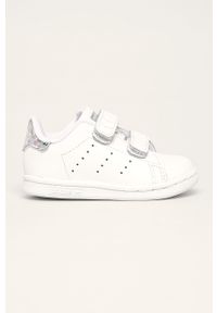 adidas Originals - Buty dziecięce Stan Smith CF. Zapięcie: rzepy. Kolor: biały. Materiał: syntetyk, materiał, skóra, guma. Szerokość cholewki: normalna. Wzór: nadruk. Model: Adidas Stan Smith #1