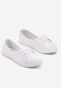 Renee - Białe Tenisówki Vices z Drobnym Sznurowaniem Telithia. Kolor: biały #3