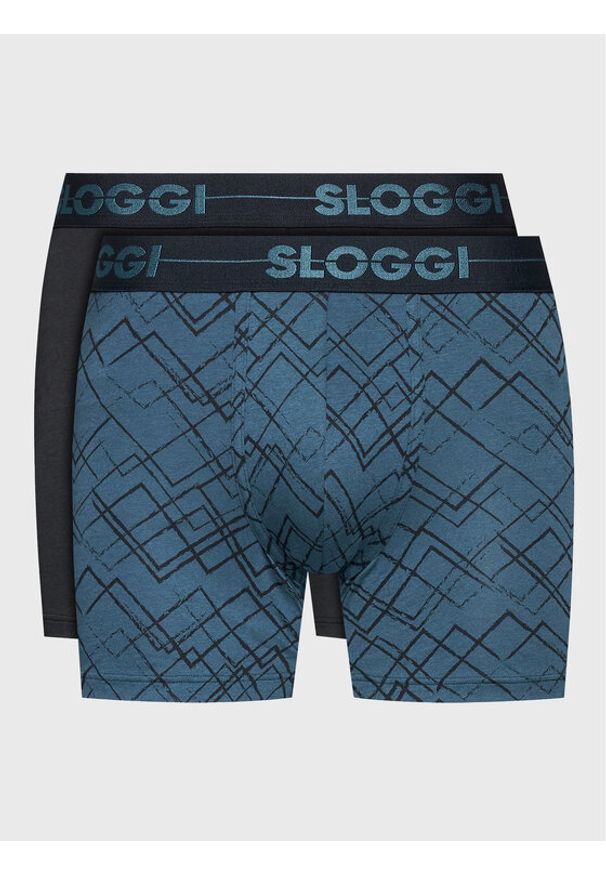 Sloggi Komplet 2 par bokserek 10198168 Czarny. Kolor: czarny. Materiał: bawełna
