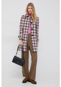 Sisley płaszcz z domieszką wełny przejściowy. Okazja: na co dzień. Materiał: wełna. Styl: casual #6
