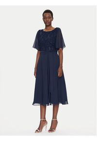 Swing Sukienka koktajlowa 5AI02500 Granatowy Regular Fit. Kolor: niebieski. Materiał: syntetyk. Styl: wizytowy #4