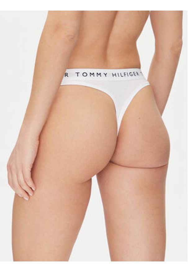 TOMMY HILFIGER - Tommy Hilfiger Stringi UW0UW06039 Biały. Kolor: biały. Materiał: bawełna