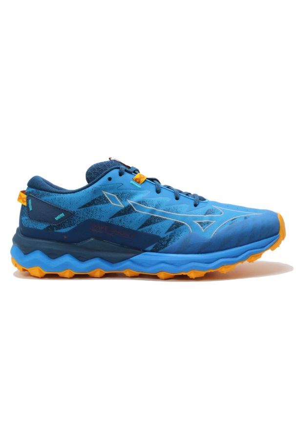 Buty do biegania męskie, Mizuno Wave Daichi 7. Zapięcie: sznurówki. Kolor: niebieski. Materiał: materiał, syntetyk. Szerokość cholewki: normalna. Model: Mizuno Wave