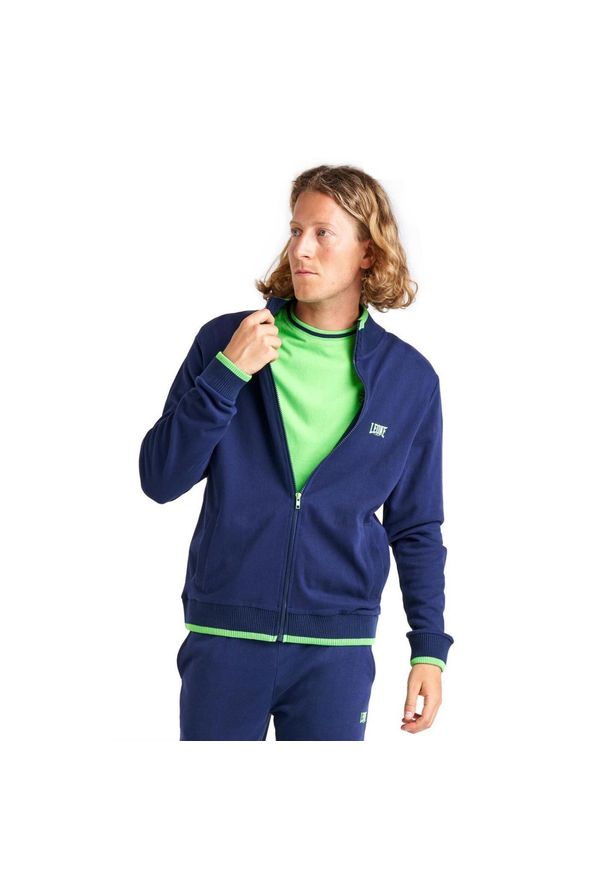 LEONE 1947 APPAREL - Męski dres ze stójką i zamkiem Welcome Back. Kolor: niebieski. Materiał: dresówka. Sport: fitness