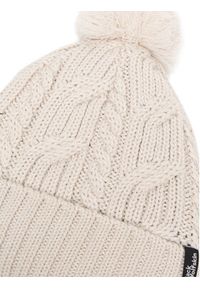 Jack Wolfskin Czapka Pompom 1905092 Beżowy. Kolor: beżowy. Materiał: wełna, materiał