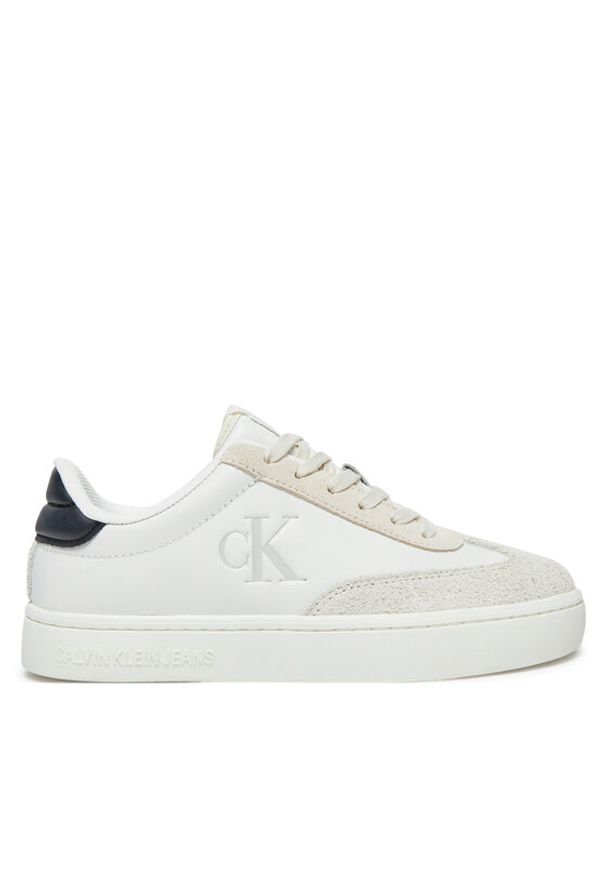 Calvin Klein Jeans Sneakersy YW0YW01611 Biały. Kolor: biały. Materiał: skóra