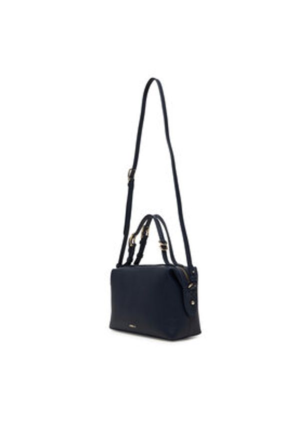 Furla Torebka Double Mini WE00870 BX3036 KH 4852S Granatowy. Kolor: niebieski. Materiał: skórzane
