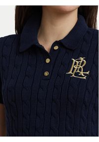 Lauren Ralph Lauren - LAUREN RALPH LAUREN Polo 200932224002 Granatowy Slim Fit. Typ kołnierza: polo. Kolor: niebieski. Materiał: bawełna #4