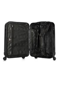 Wittchen - Duża walizka z polikarbonu żłobiona. Kolor: czarny. Materiał: guma #8