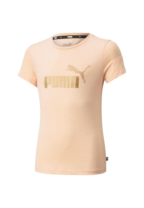 Koszulka dla dzieci Puma ESS+ Logo Tee. Kolor: pomarańczowy