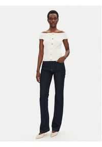 Morgan Sweter 251-MDONA M Biały Slim Fit. Kolor: biały. Materiał: wiskoza #3