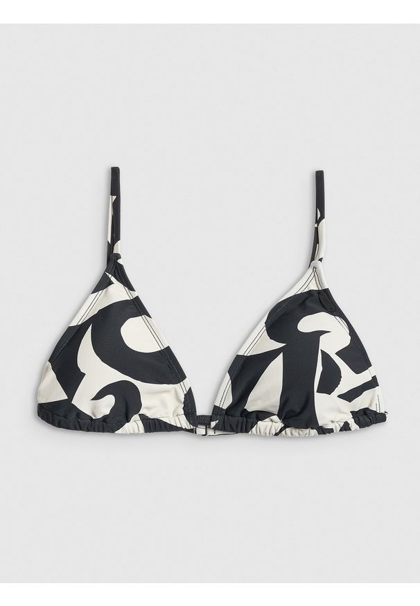 4f - 4F Góra od bikini damska - czarno-biała S. Kolor: biały. Materiał: materiał