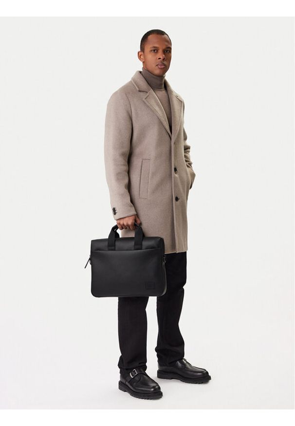Hugo - HUGO Torba na laptopa 50535689 Czarny. Kolor: czarny. Materiał: skóra