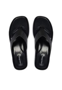 Calvin Klein Japonki Block Heel Sndl Thong Lth HW0HW02913 Czarny. Kolor: czarny. Materiał: skóra #1