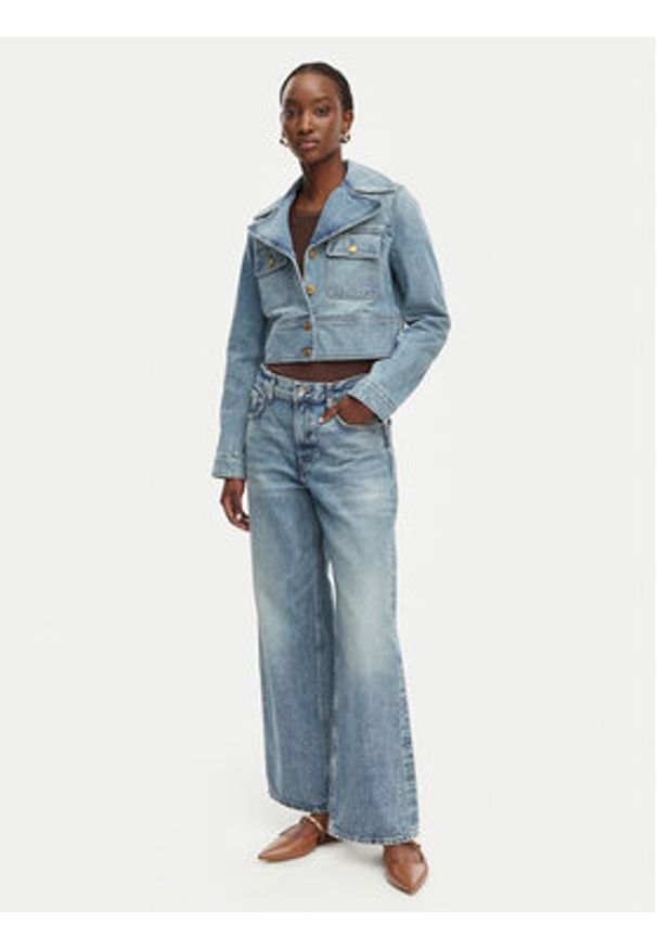 MICHAEL Michael Kors Kurtka jeansowa MS610DYLAA Niebieski Regular Fit. Kolor: niebieski. Materiał: bawełna
