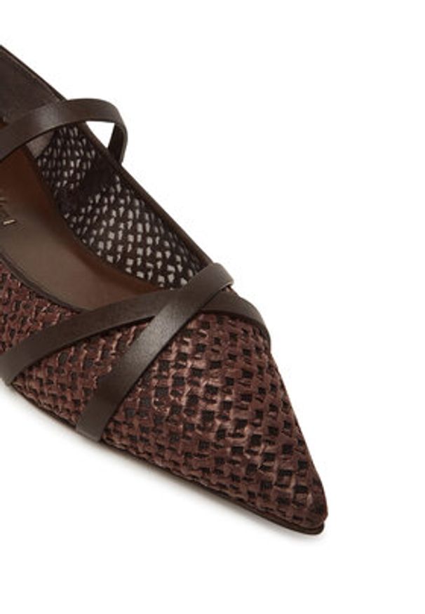 Max Mara Półbuty 2514521332600 Brązowy. Kolor: brązowy. Materiał: skóra