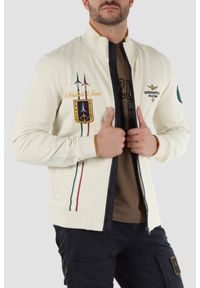 Aeronautica Militare - AERONAUTICA MILITARE Beżowa bluza męska Embroidered Frecce Tricolori, Rozmiar XXL. Kolor: beżowy