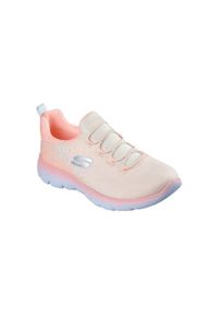 skechers - Kapcie SKECHERS SUMMITS MORNING GLOW Pomarańczowy. Kolor: wielokolorowy. Materiał: tkanina. Model: Skechers Sport