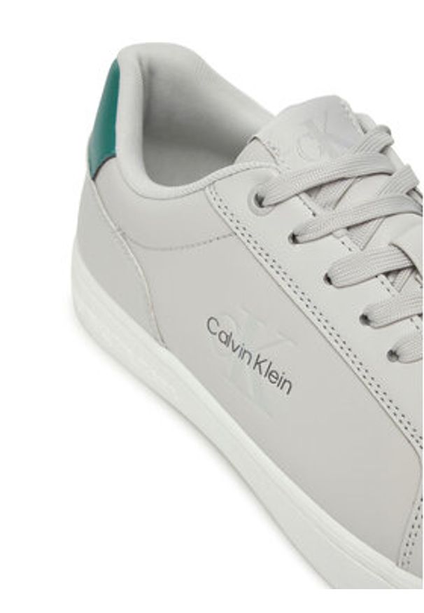 Calvin Klein Jeans Sneakersy Classic Cupsole Mono Lth YM0YM01369 Szary. Kolor: szary. Materiał: skóra