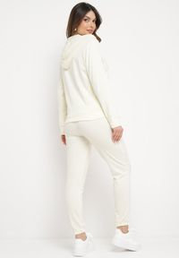Born2be - Jasnożółty Klasyczny Komplet Dresowy z Bluzą z Kapturem i Prostymi Spodniami Neiba. Kolor: żółty. Materiał: dresówka #3