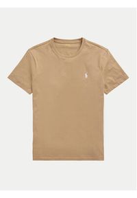 Polo Ralph Lauren T-Shirt 710671438329 Beżowy Custom Slim Fit. Typ kołnierza: polo. Kolor: beżowy. Materiał: bawełna #4