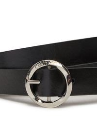 Calvin Klein Jeans Pasek Damski Faceted Round Buckle Belt 2.0 K60K612211 Czarny. Kolor: czarny. Materiał: skóra #3