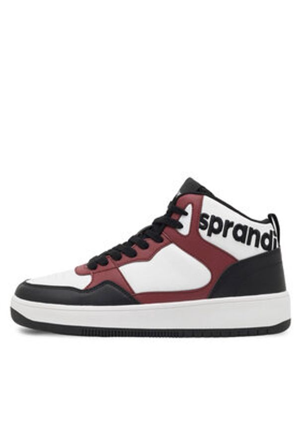 Sprandi Sneakersy HEAT MID MPRS-2022M03108-2 Bordowy. Kolor: czerwony. Materiał: syntetyk