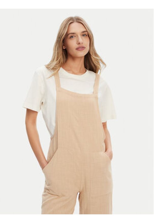 Billabong Ogrodniczki ABJWD00686 Beżowy Regular Fit. Kolor: beżowy. Materiał: bawełna