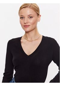Liu Jo Sweter WF3127 MA18F Czarny Regular Fit. Kolor: czarny. Materiał: wiskoza