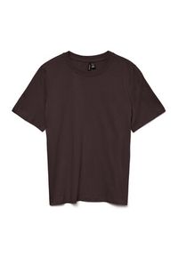 Vero Moda T-Shirt Paulina 10316991 Brązowy Regular Fit. Kolor: brązowy. Materiał: bawełna