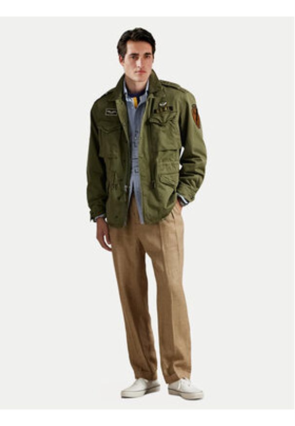 Polo Ralph Lauren Kurtka przejściowa 710970575001 Zielony Regular Fit. Typ kołnierza: polo. Kolor: zielony. Materiał: bawełna