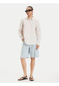 Tommy Jeans Koszula DW0DW22209 Beżowy jasny Relaxed Fit. Kolor: beżowy. Materiał: len #3