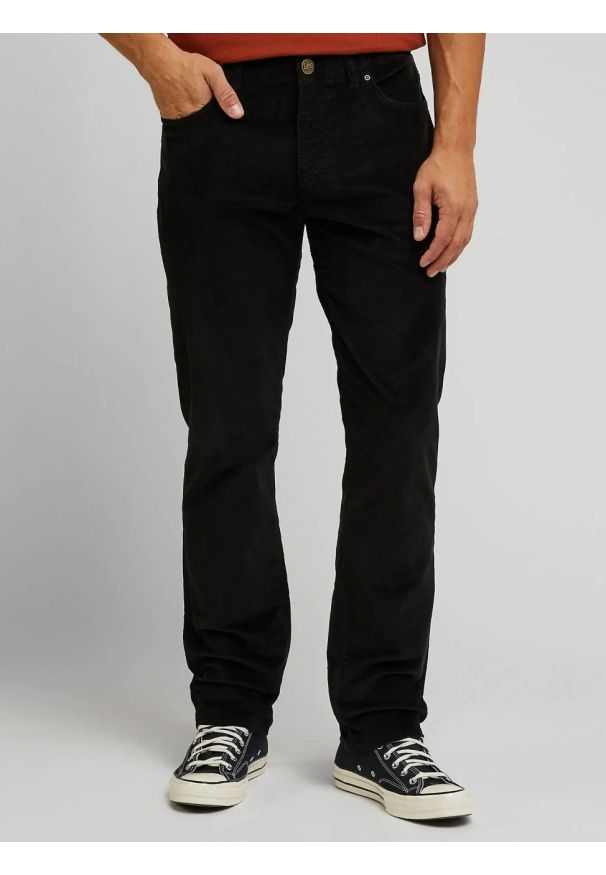 Lee - MESKIE SPODNIE LEE STRAIGHT FIT MVP BLACK 112343355