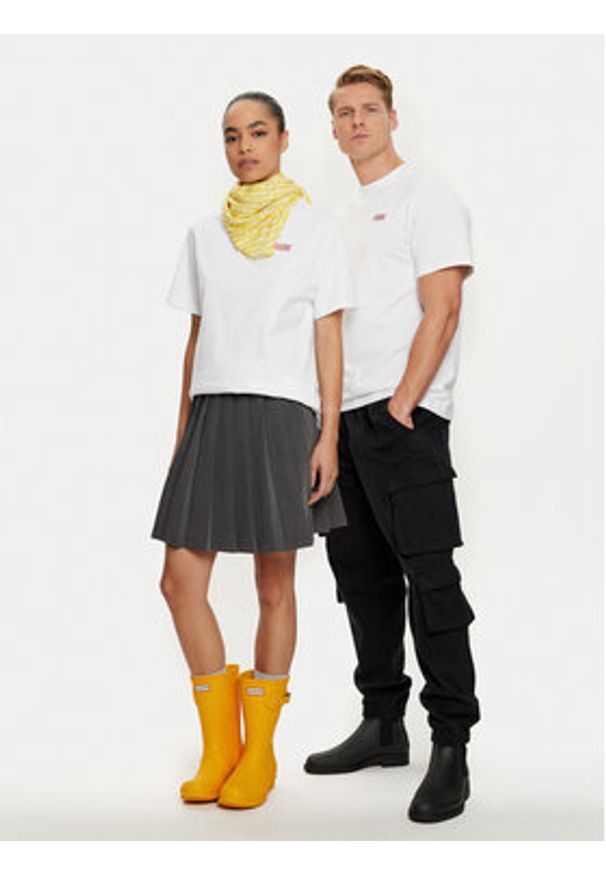 Hunter T-Shirt HARU0006242 Biały Regular Fit. Kolor: biały. Materiał: bawełna