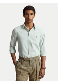 Polo Ralph Lauren Koszula 710792161501 Zielony jasny Slim Fit. Typ kołnierza: polo. Kolor: zielony. Materiał: bawełna #1