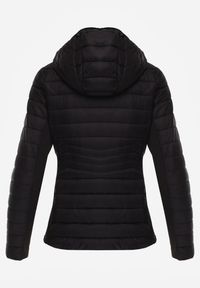 Renee - Czarna Przejściowa Kurtka z Pikowaniem Elastycznymi Wstawkami i Kapturem Fezilina. Okazja: na co dzień. Kolor: czarny. Materiał: nylon, jeans. Styl: sportowy, casual #6