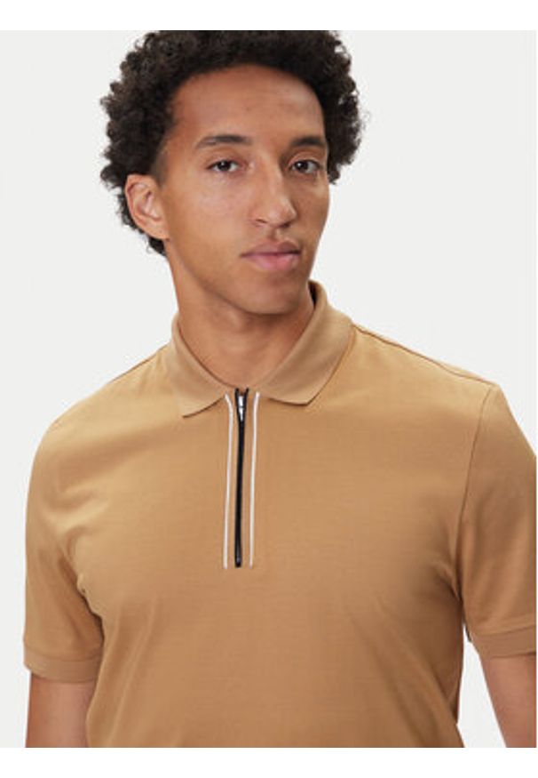 BOSS Polo H-Paras 65 50543880 Beżowy Regular Fit. Typ kołnierza: polo. Kolor: beżowy. Materiał: bawełna