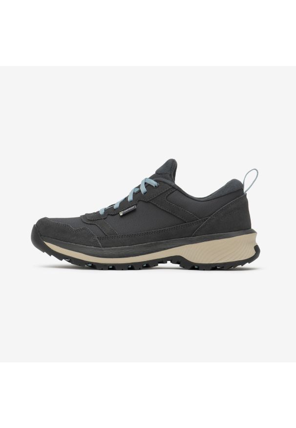 quechua - Buty turystyczne damskie Quechua NH500 niskie skóra wodoodporne. Kolor: niebieski, szary, wielokolorowy. Materiał: skóra. Szerokość cholewki: normalna. Styl: sportowy
