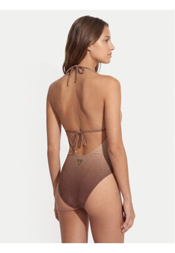 Guess Strój kąpielowy E6GJ13 KF600 Brązowy. Kolor: brązowy. Materiał: syntetyk