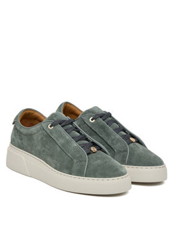 BOSS Sneakersy Gabry 50551458 Zielony. Kolor: zielony. Materiał: zamsz, skóra