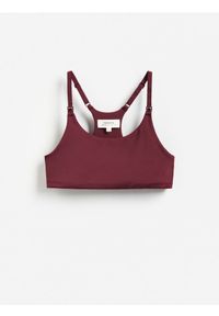 Reserved - Sportowy top - bordowy. Kolor: czerwony. Materiał: dzianina. Styl: sportowy #1