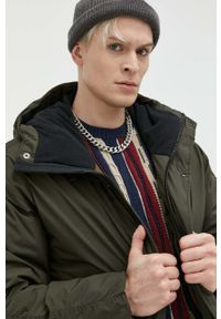 Abercrombie & Fitch kurtka męska kolor zielony zimowa oversize. Kolor: zielony. Materiał: polar, poliester. Sezon: zima #3